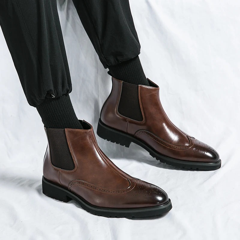 Bramwell Genuine Leather Chelsea Boots