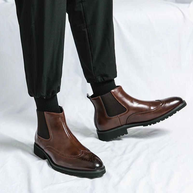 Bramwell Genuine Leather Chelsea Boots
