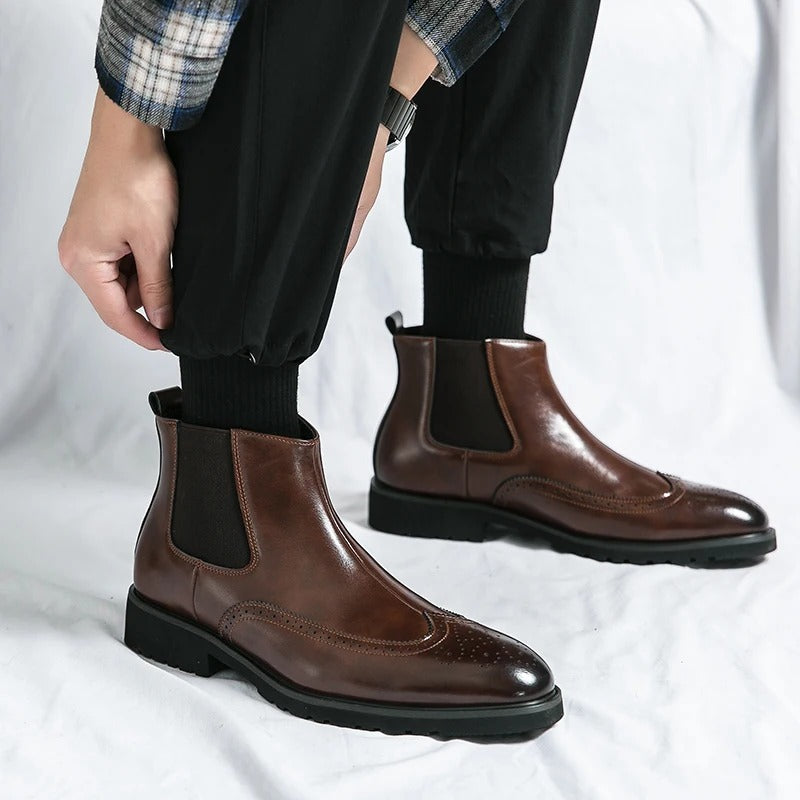 Bramwell Genuine Leather Chelsea Boots