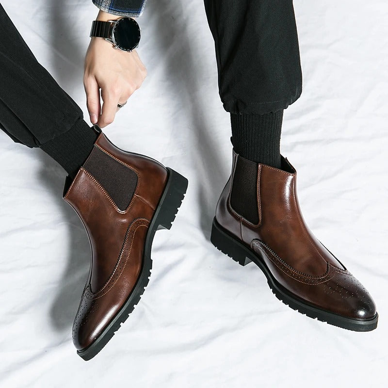 Bramwell Genuine Leather Chelsea Boots